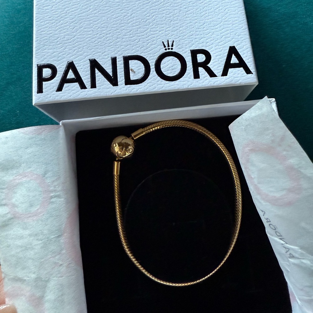 Pandora Gold Plated Snake Chain Bracelet